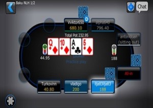 888 Poker mobile view