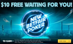 Betfair Poker $10 free bonus