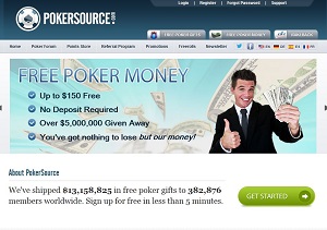PokerSource free bankroll site